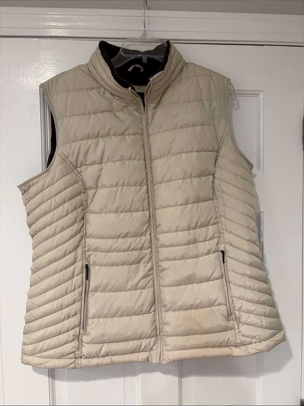 Weatherproof Women's Quilted Puffer Vest - Beige